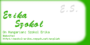 erika szokol business card